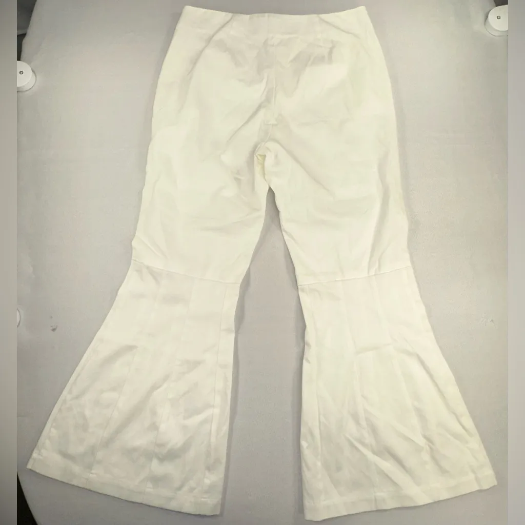 Rosie Assoulin • By Any Other Name New York Flares Bell Bottoms Size 10 Luxury White - Image 3