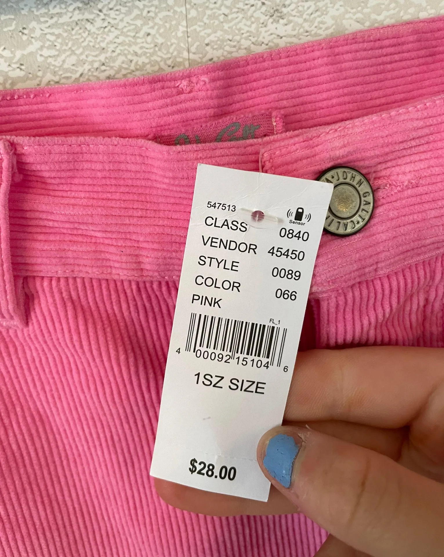 Courduroy Hot Pink Skirt - Image 3