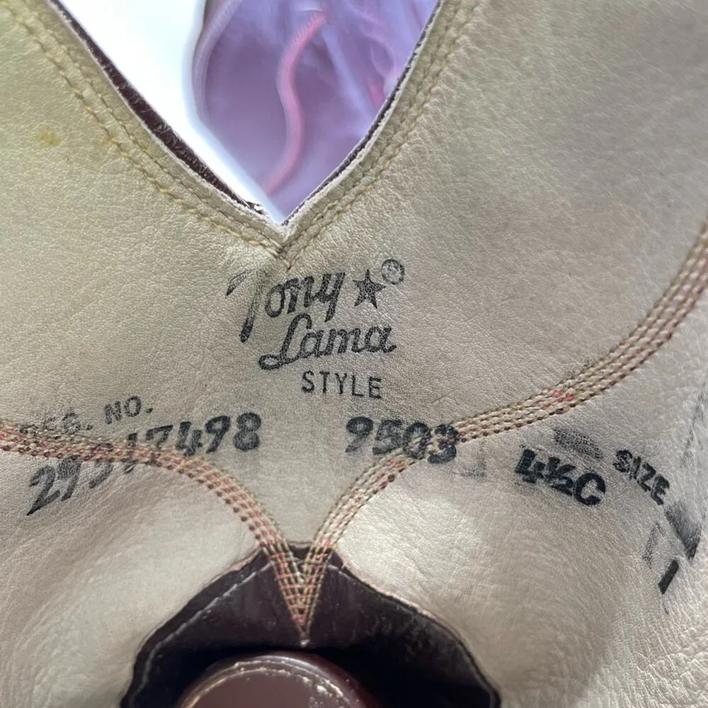 Tony Lama Ostrich Full Quill Western Cowboy Boots Oxblood George Strait Size 4.5 - Image 13