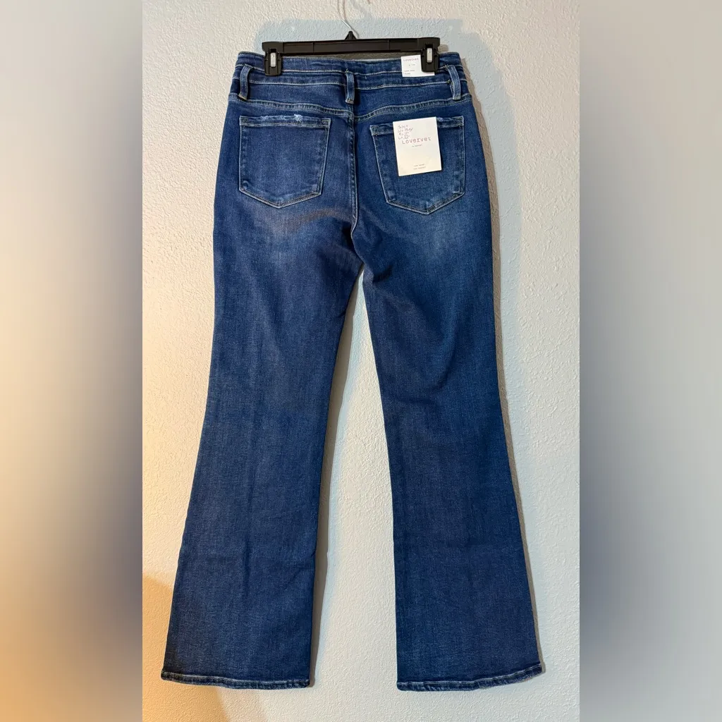NWT Lovervet High Rise Front Seam Split Jeans Blue Size 30 - Image 6
