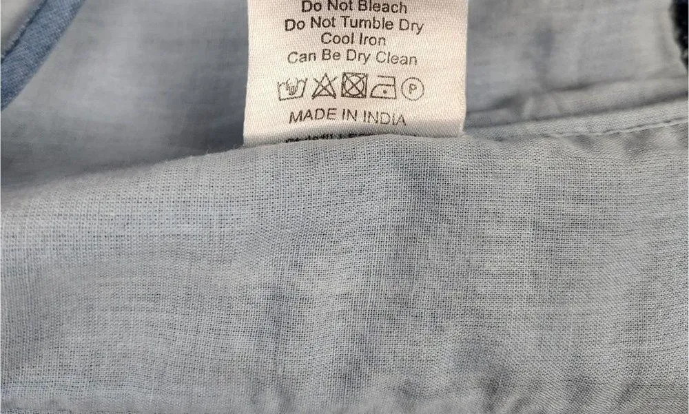 Love the Label Valeria Corset Top in Denim Patchwork Blue Size Small Strapless - Image 15