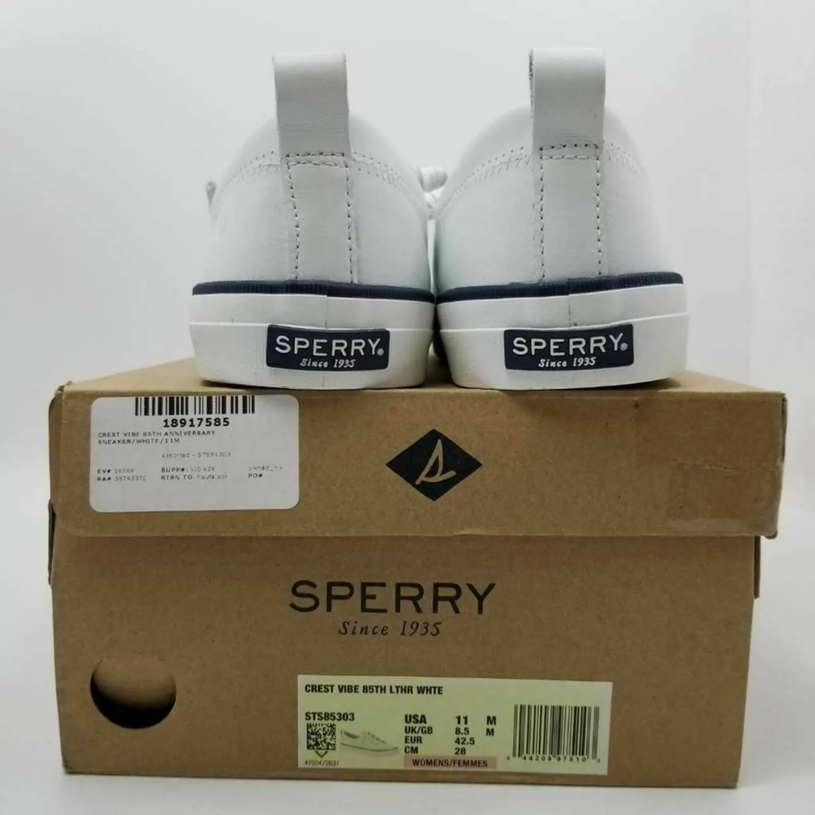 Womens Sperry Crest Vibe 85th Anniversary Sneakers White STS85303 Size 11M - Image 8