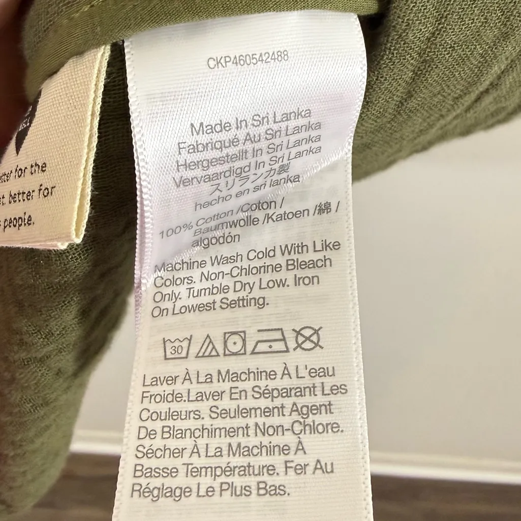 Madewell Lightspun Robe Jacket in Colorblock Distant Surplus Green Small - Image 9