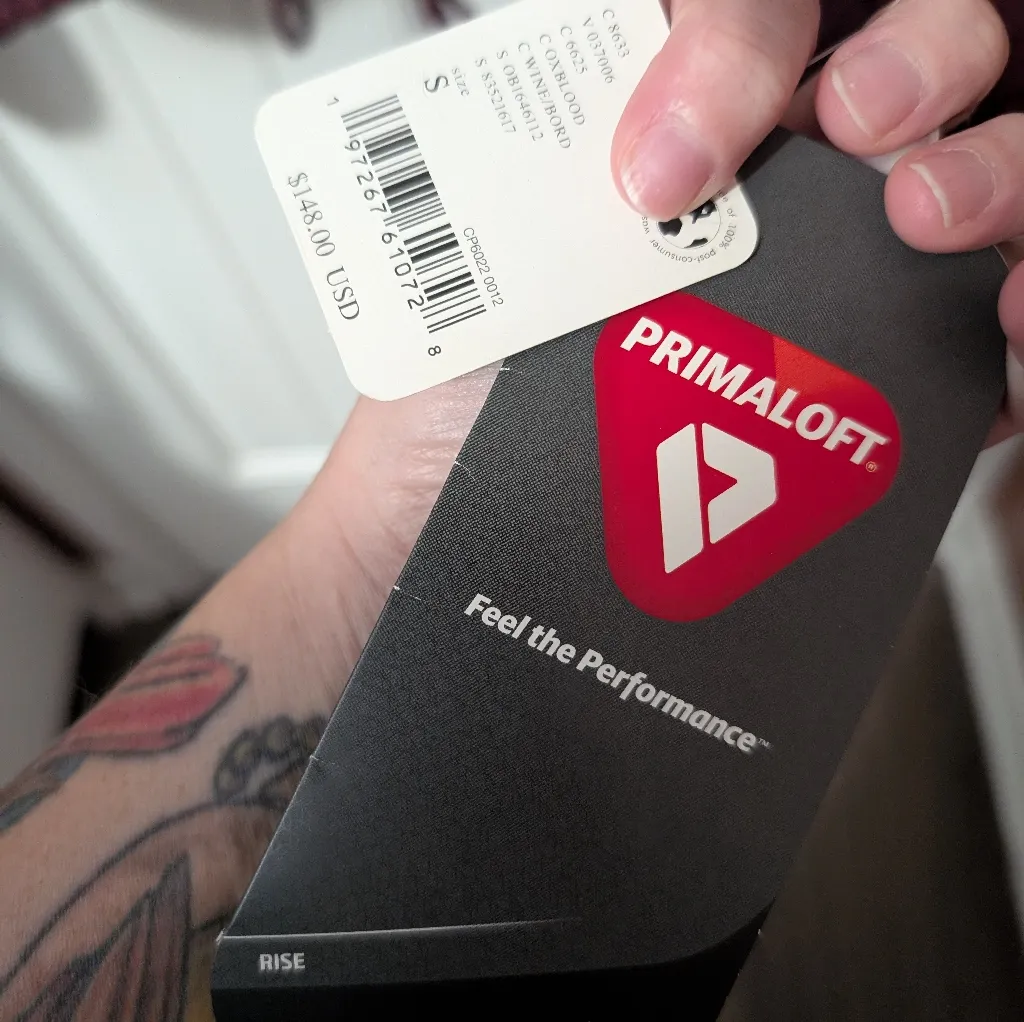 NWTS Free People Movement Off the Bleachers Button Up Puffer Coat Oxblood Small Red - Image 8