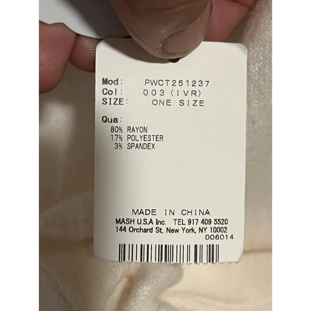 Gelato Pique Draped Sweater Womens OS Ivory Long Sleeve Soft NWT Size M - Image 7