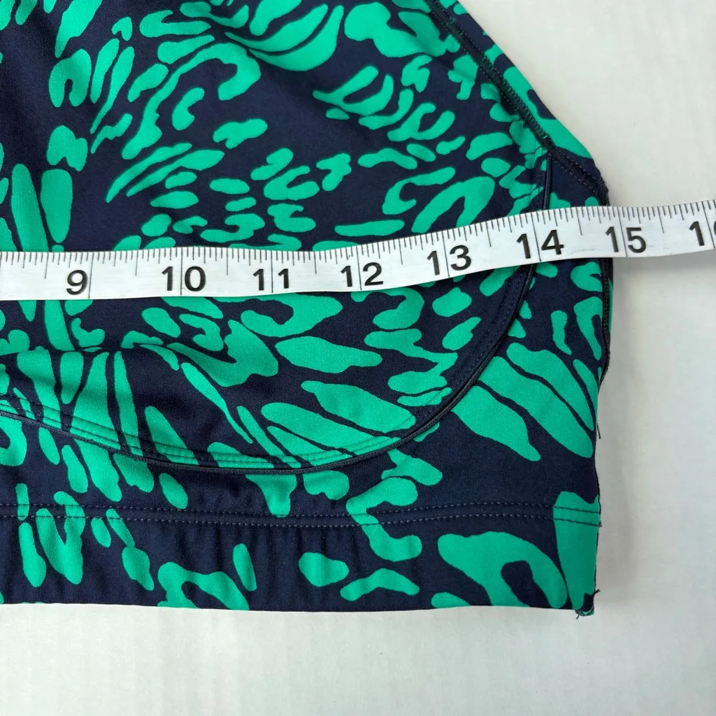 Sweaty Betty Women's Power Contour Zip Bra green butterfly print size large - Image 7