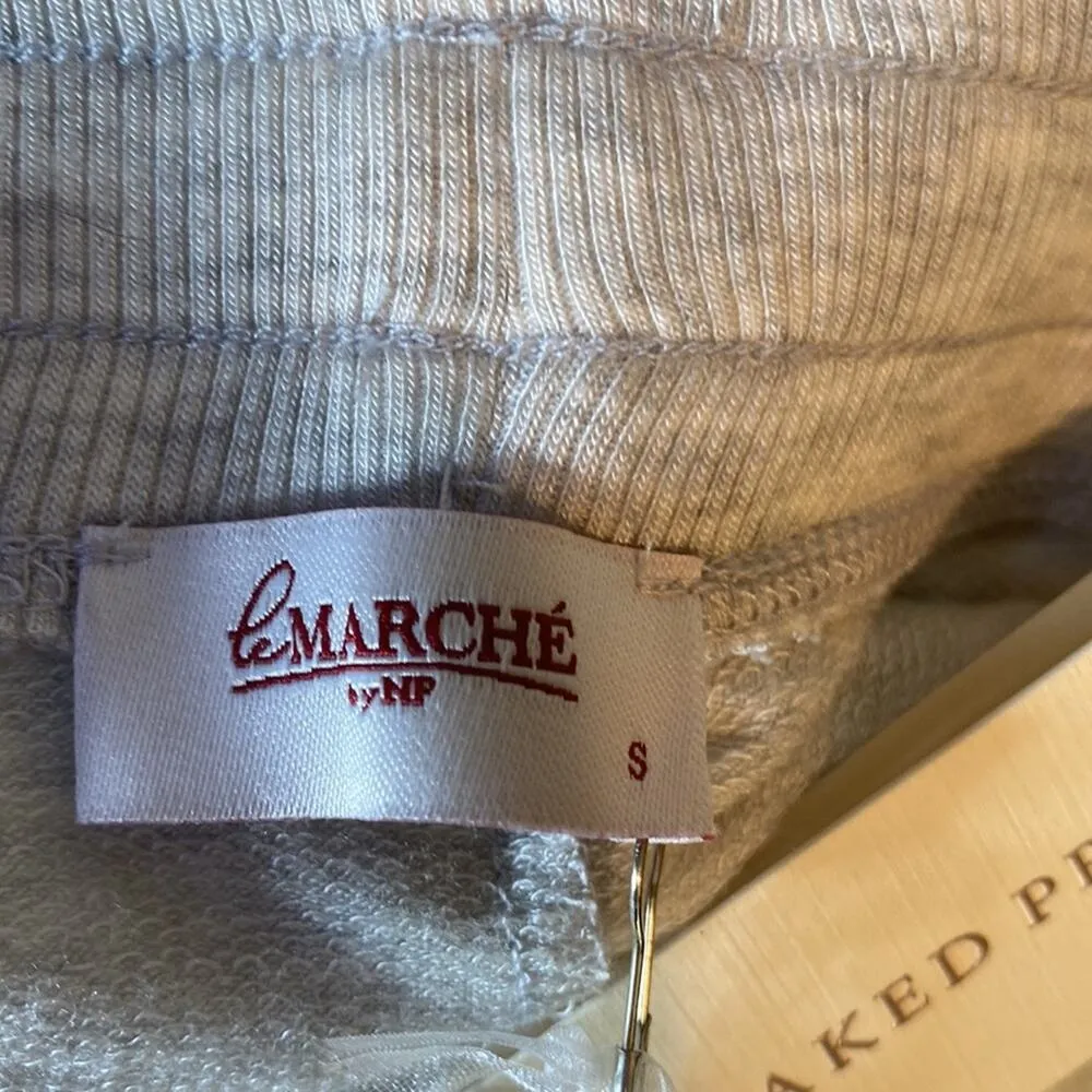 Le Marche Naked Princess Modal Ava Pleated Sweat Pants Grey NWT Size Small Gray - Image 6