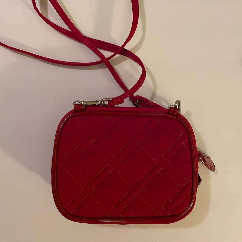 Vera Bradley Quilted Red Wristlet Crossbody Purse Bag - Image 2