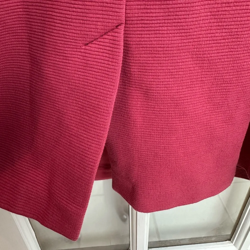 Boden Dark Dusty Rose Ribbed Midi Dress Short Sleeve Scoop Neck Size 14 R US Pink - Image 8