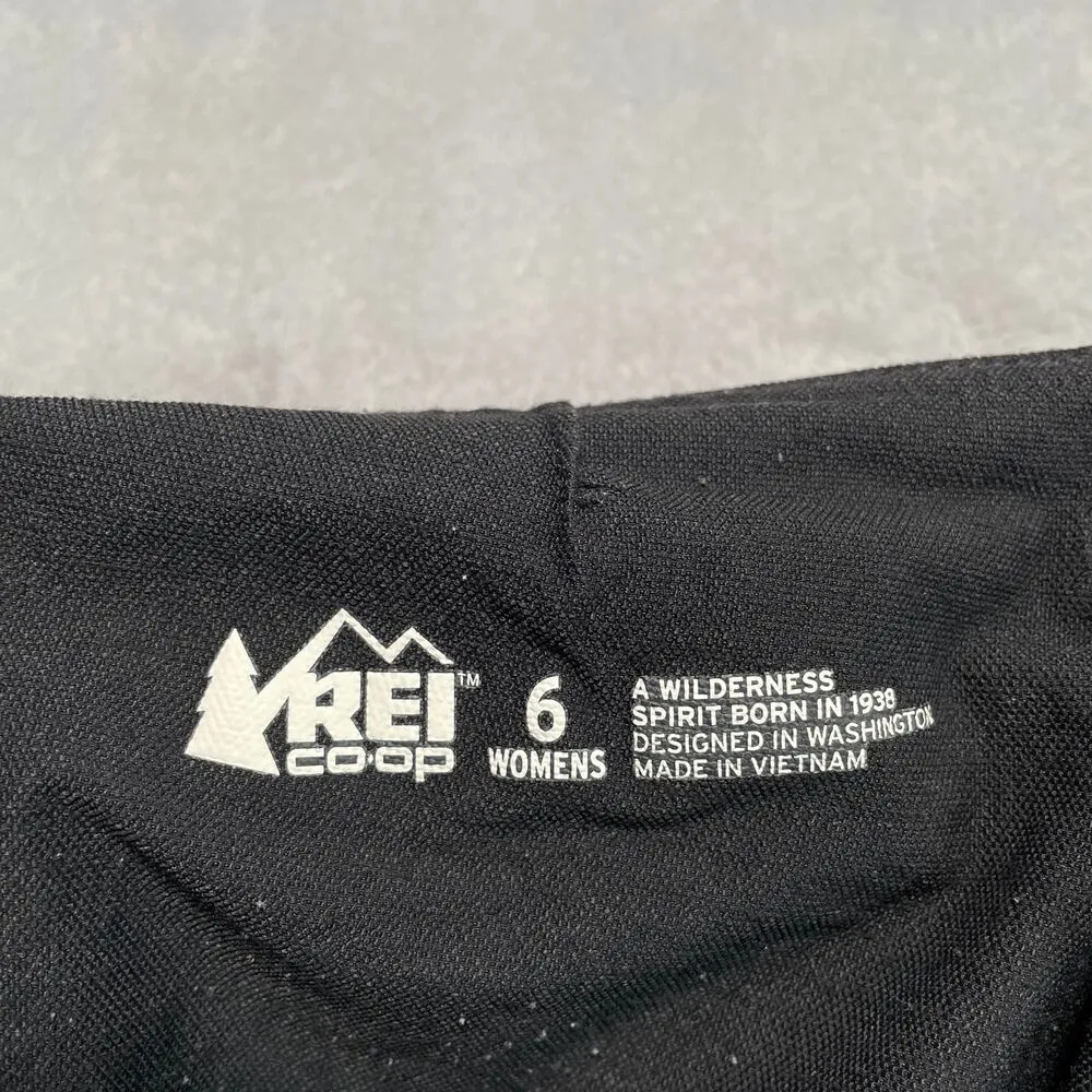REI Coop Pants Womens 6 Black Hiking Stretch Quick Dry Travel Articulated Knees - Image 3
