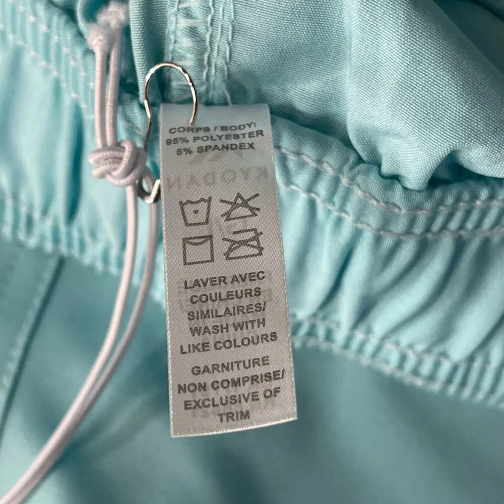 Kyodan Swim Large Board Shorts UPF Quick Dry Elastic Waist Drawstring Turquoise - Image 5