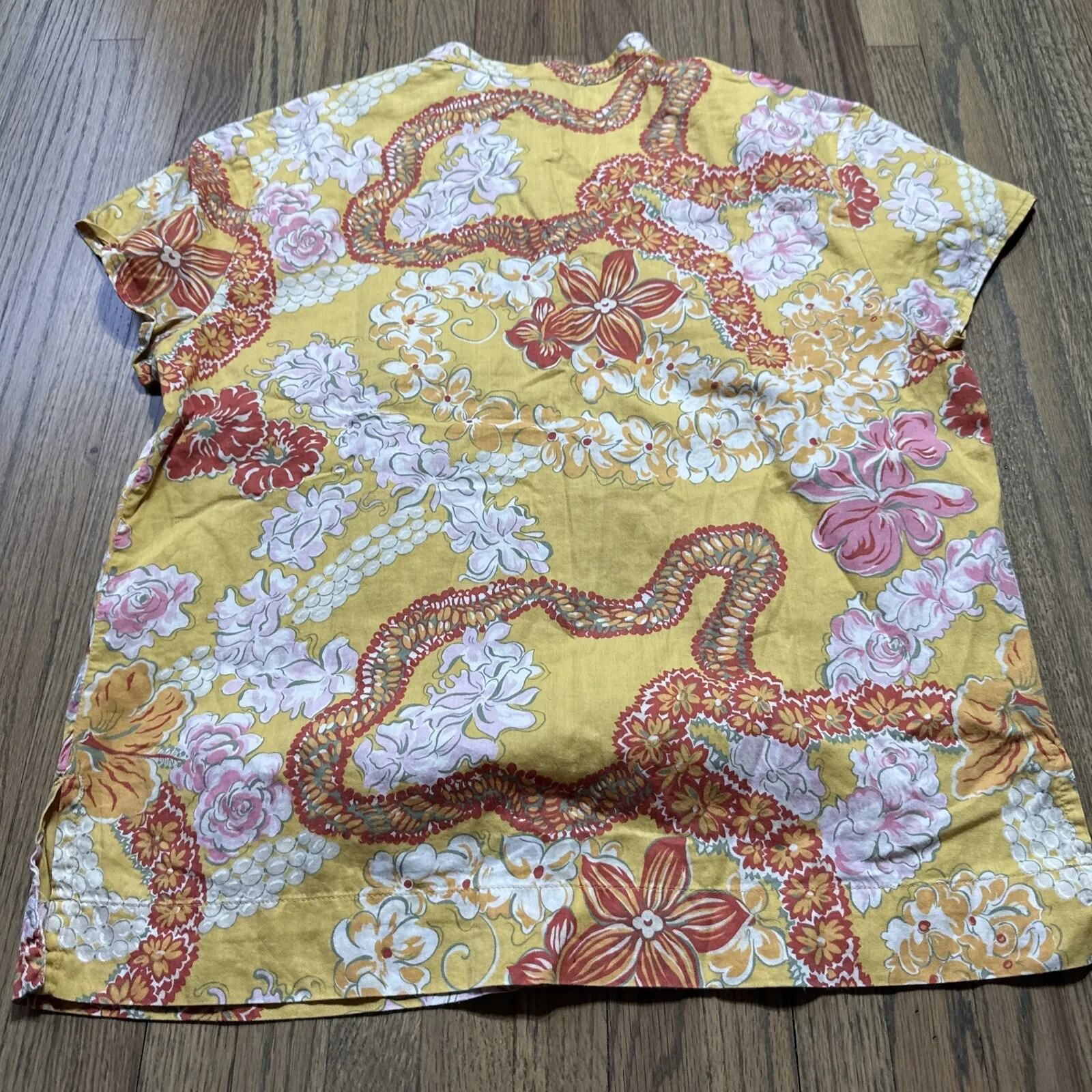 Vintage Patagonia Pataloha Shirt Women's SZ M Yellow Floral Y2K Button COTTON - Image 13