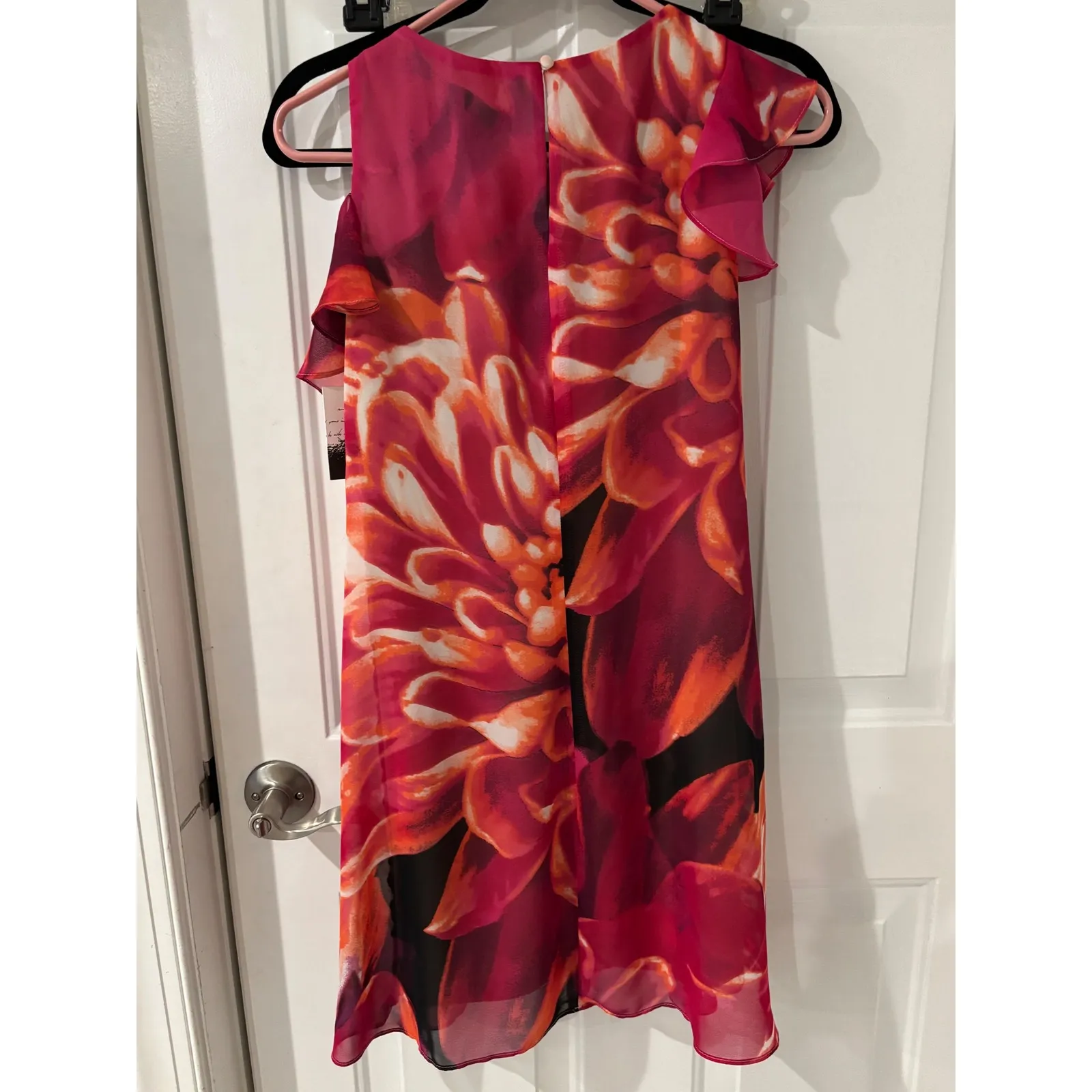 Kensie Floral Print Ruffle Sleeve‎ Dress - Sleeveless Party Cocktail - Image 5