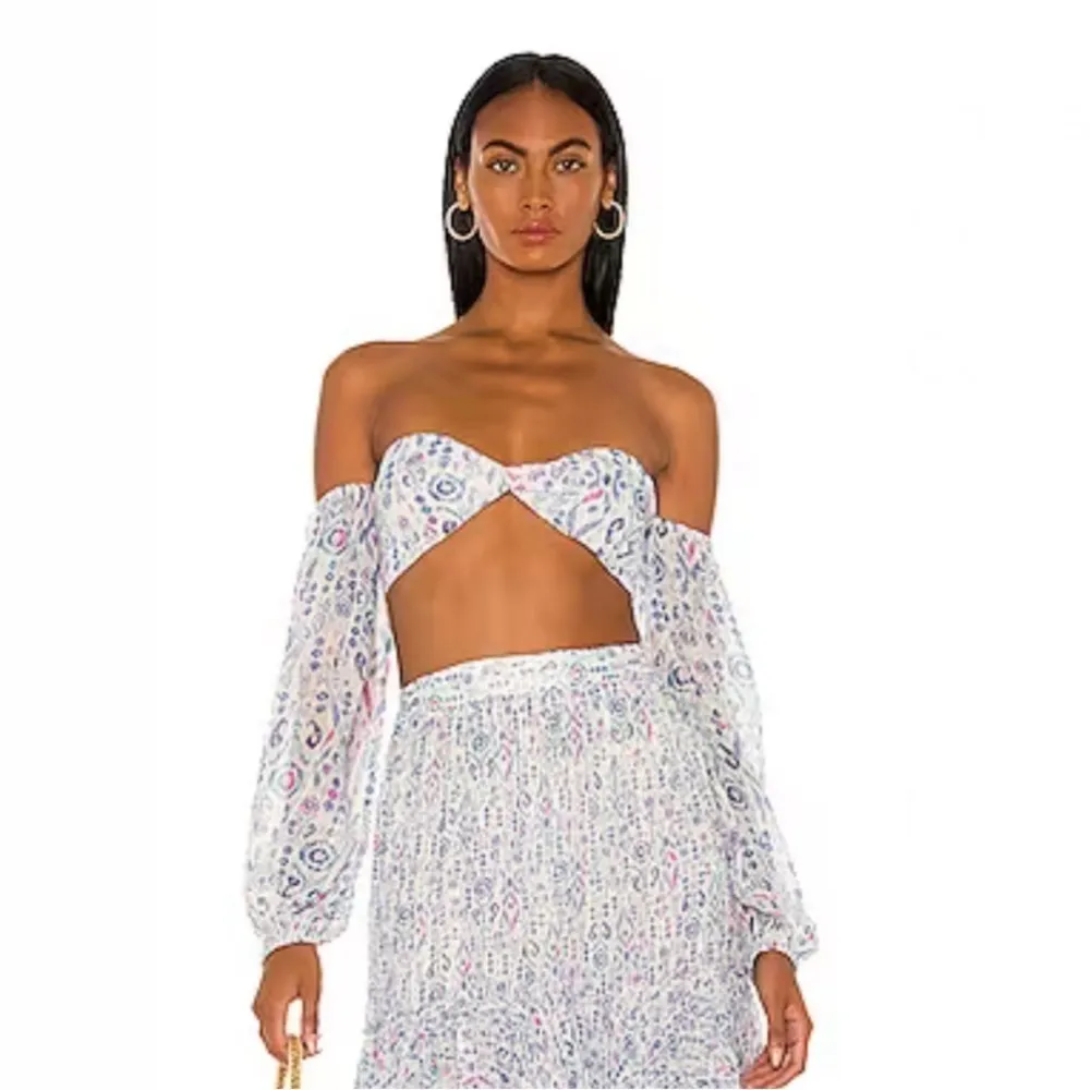 NWT ROCOCO SAND Lada Crop Top in Blue Size Large‎ - Image 8