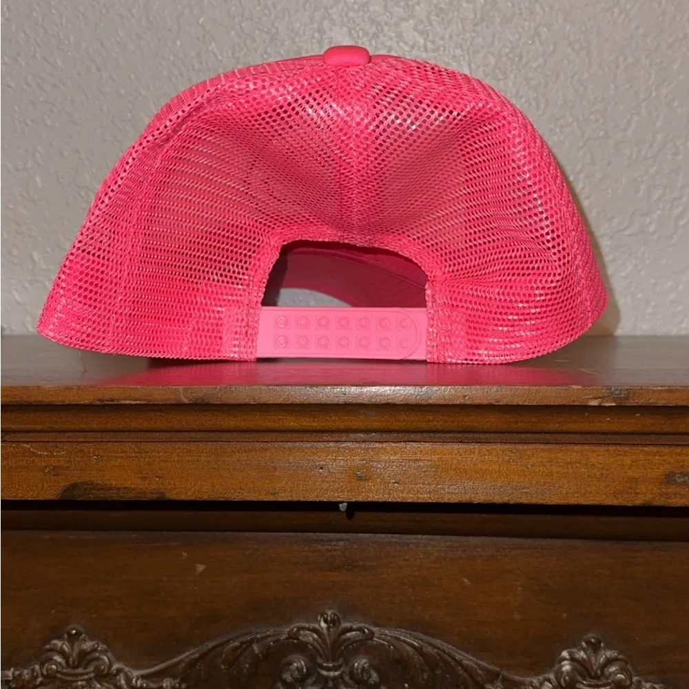 Pink and Yellow Smiley Face Baseball Hat - Image 2