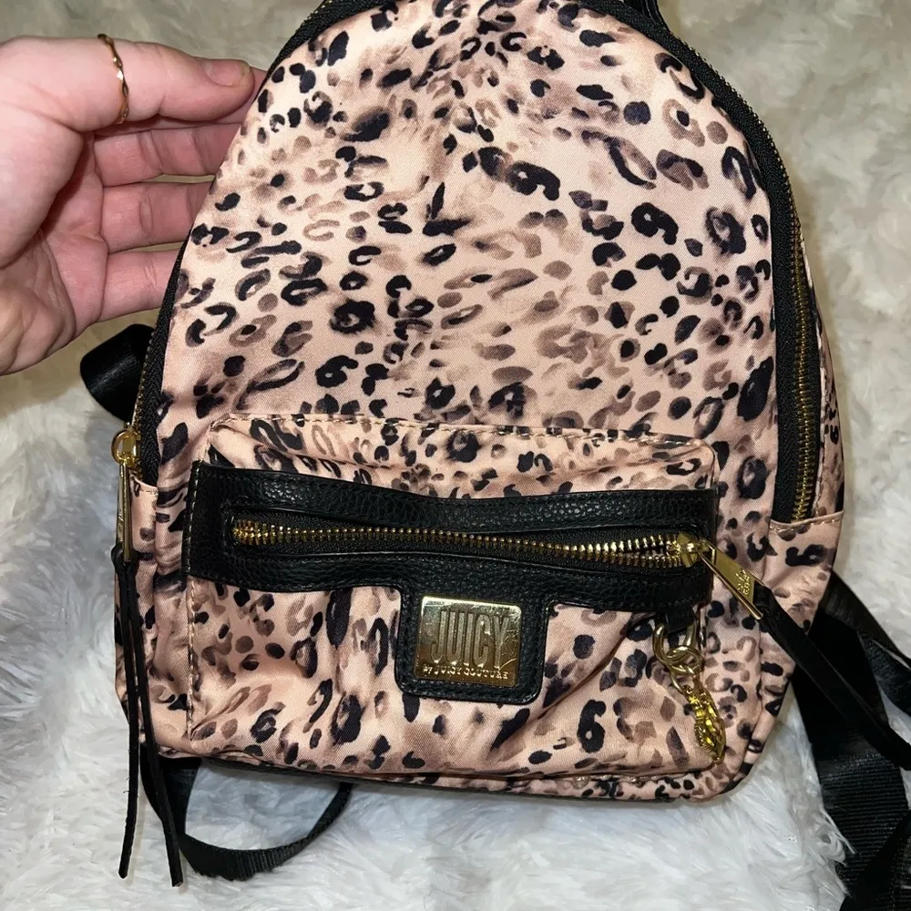 Juicy Couture Cheetah Print / Leopard Small Backpack Purse - Image 3