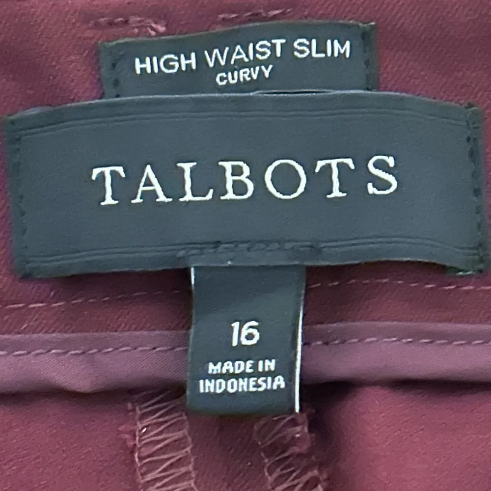 High Waist Slim Curvy Pants Brown Size 16 - Image 8