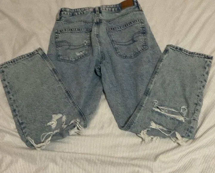 AMERICAN EAGLE MOM STRAIGHT JEANS SIZE 6 REGULAR - Image 7