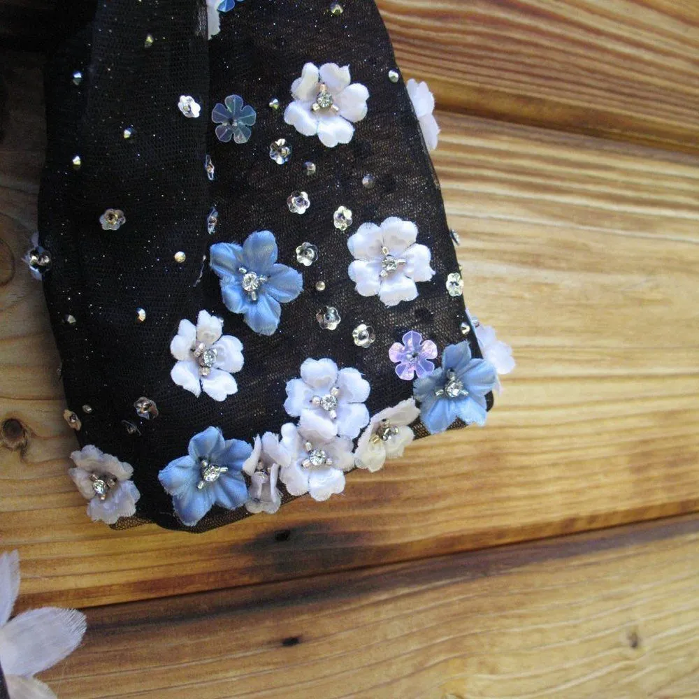 Mac Duggal Womens 11161 FLORAL EMBROIDERED A-LINE TEA-LENGTH COCKTAIL DRESS Blac - Image 11