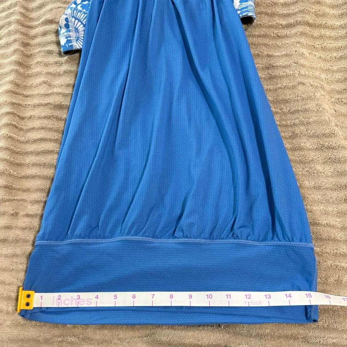 Lululemon No Limit‎ Activewear Tops Women Sports Bra Tank Blue Size 6 Bohemian - Image 6