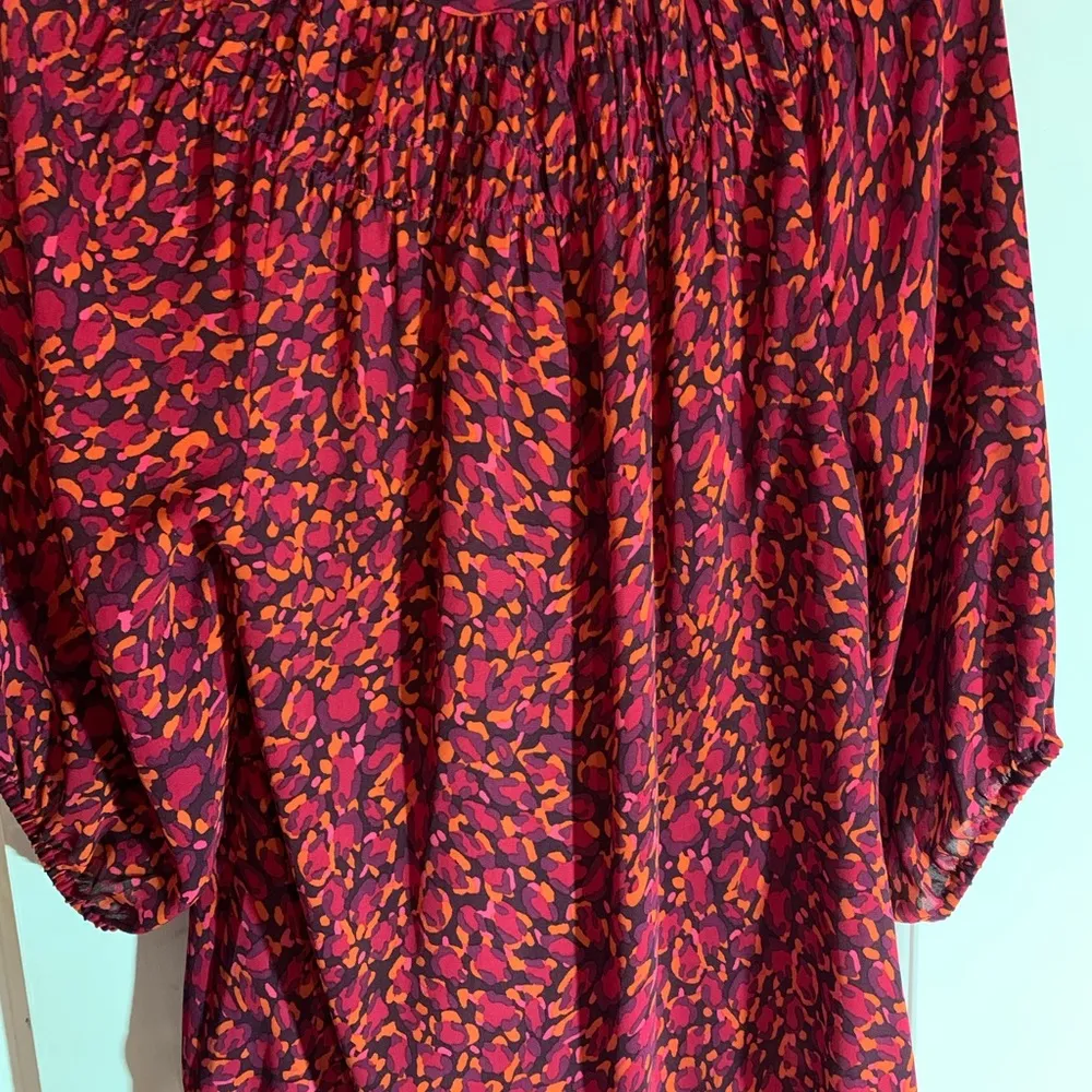 Ann Taylor Loft Peasant Blouse Keyhole Front small SzS - Image 5