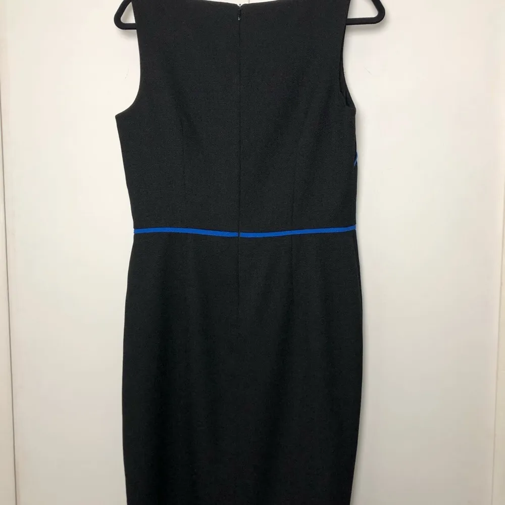 David Meister Sleeveless Sheath Dress Black Blue - Image 6
