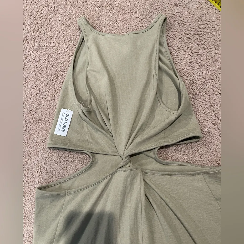 OLD NAVY Cut-out Ribbed Twist Back Sleeveless Boho Maxi Dress - Image 4