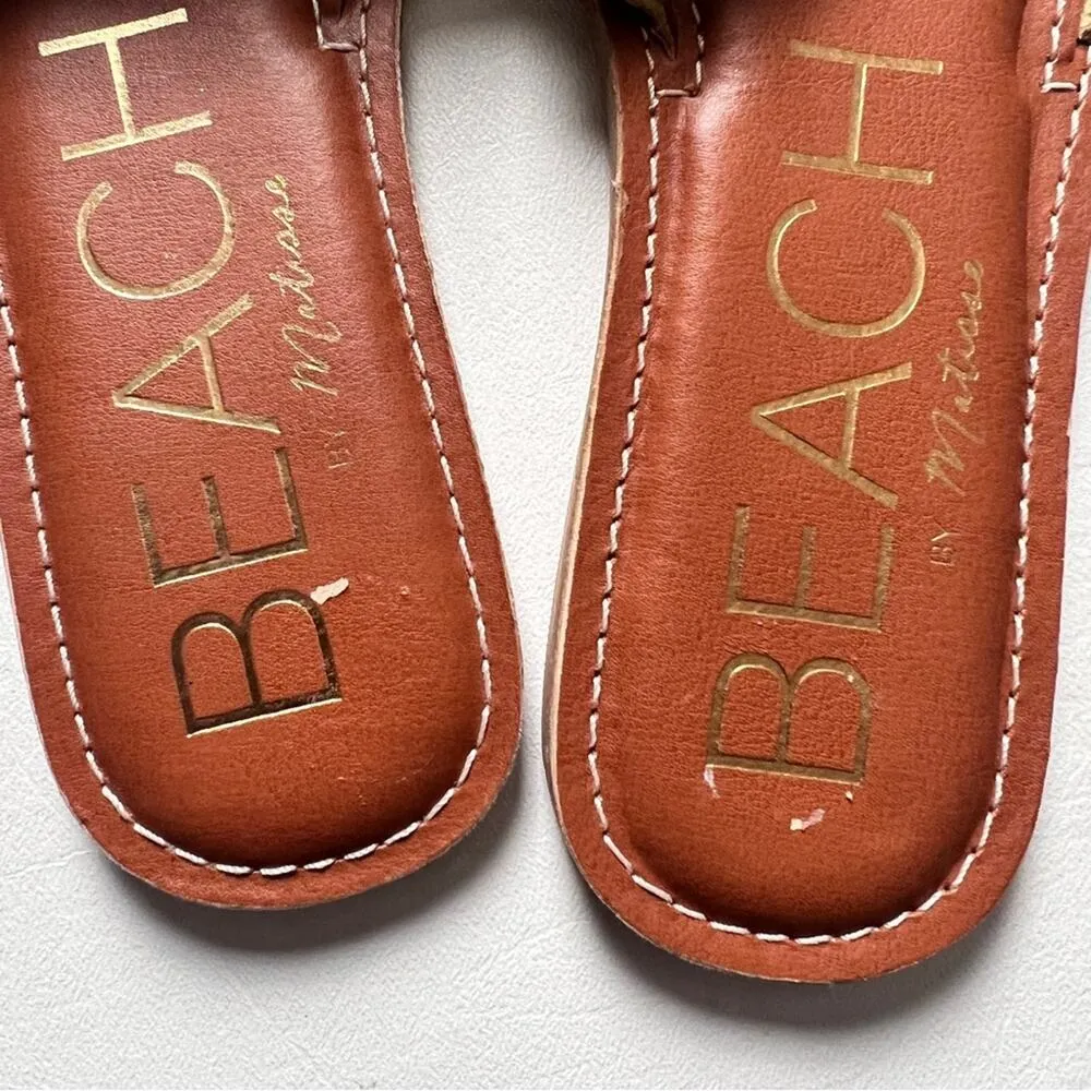 Beach By Matisse Womens Golden Cabana Sandals Sz 7 Gold - Image 7