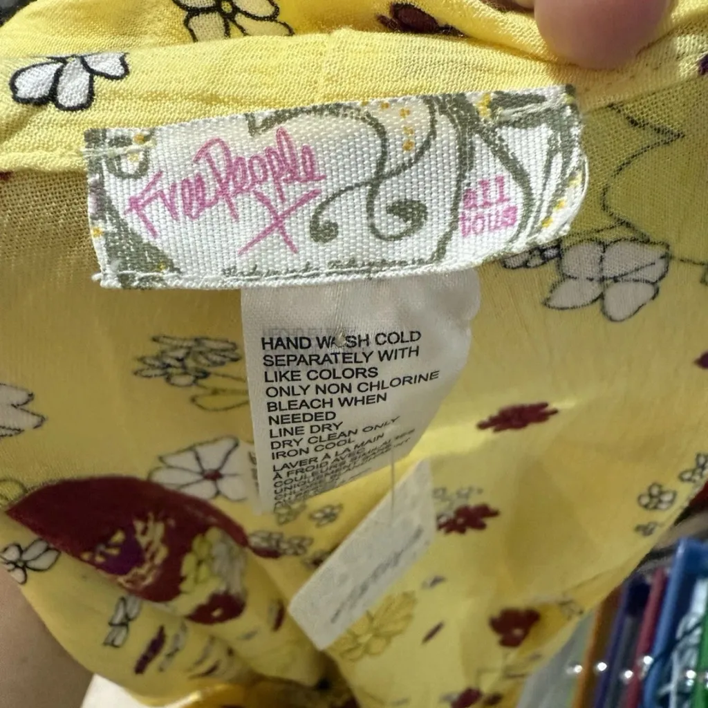 NWT Free People Hidden Hills Maxi Kimono Floral Yellow Size All Groovy Bloom - Image 10