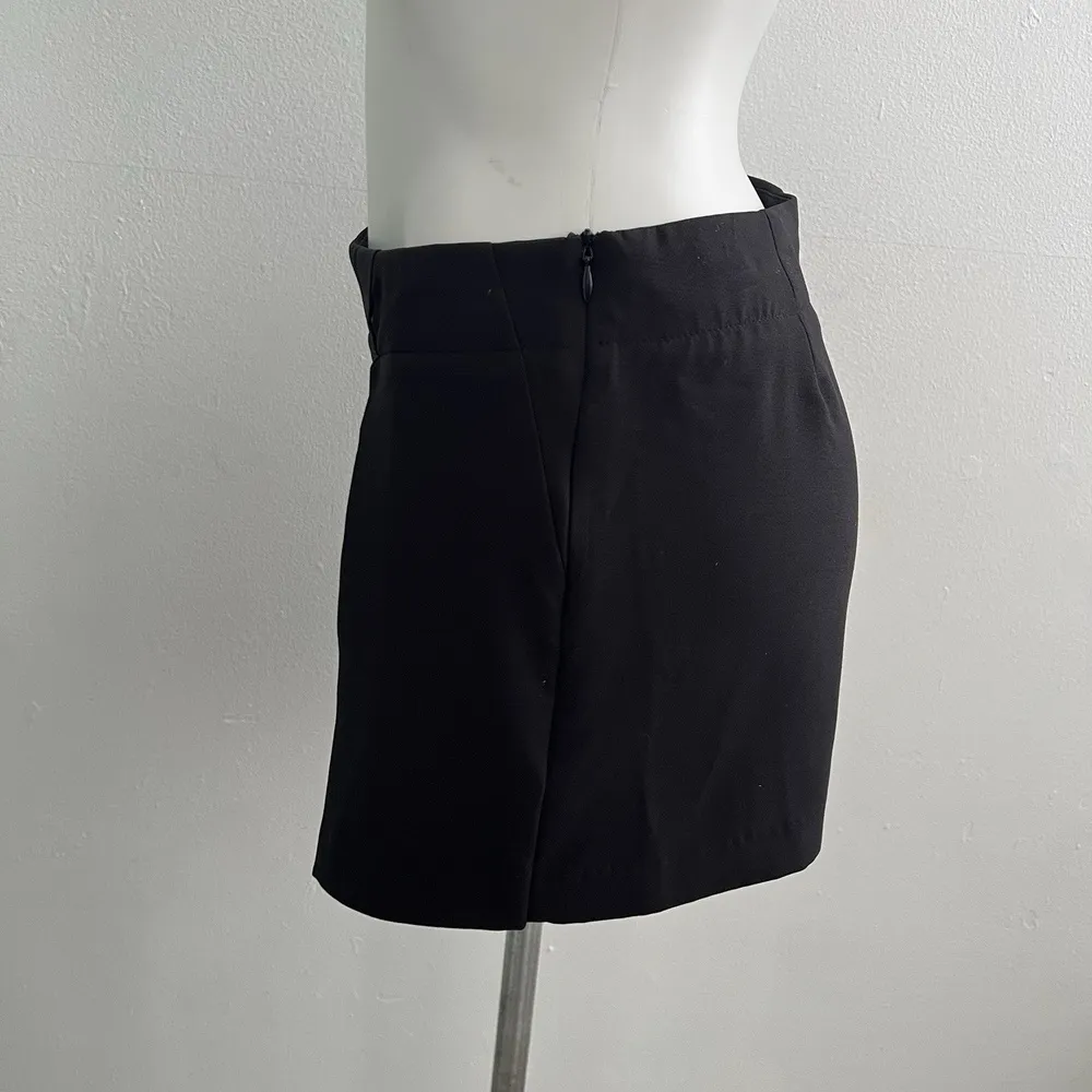 Zara Mini Skort Skirt Black Pearl Accents Size Small High Rise Womens - Image 7