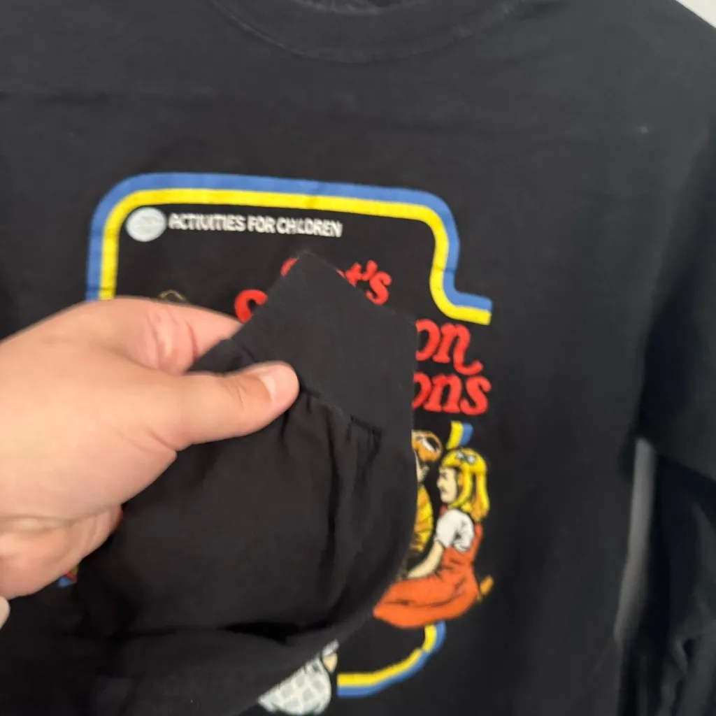 Steven Rhodes Black Long Sleeve Tee Shirt Let's Summon Demons Adult Size Small - Image 3