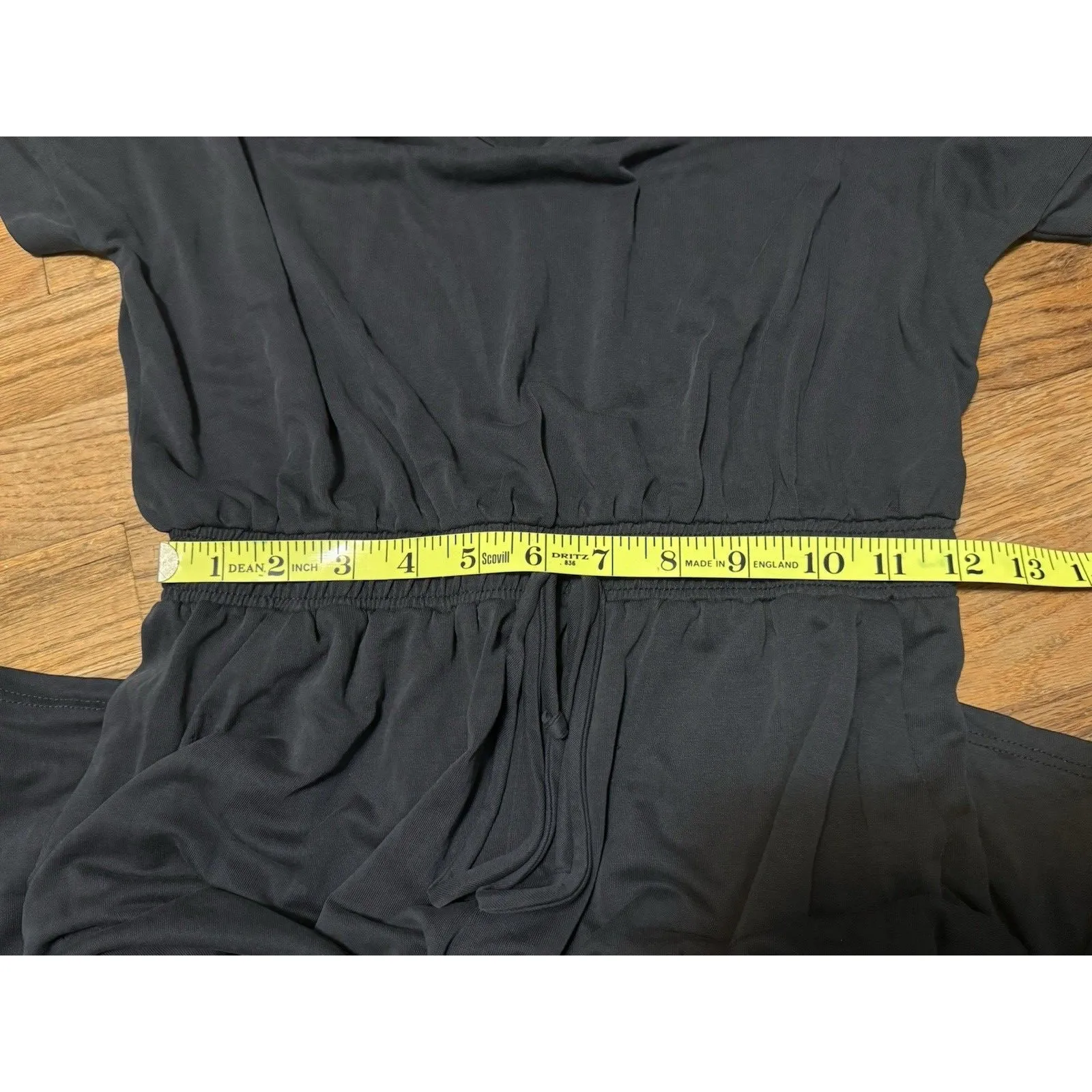 Anthropologie Saturday Sunday Eden Wide Leg Crop Jumpsuit Comfort Grey Sze Small - Image 13