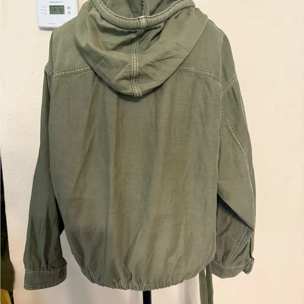 American Eagle Oversized Military Hoodie Olive Small Women’s Baggy Relaxed Roomy - Image 5