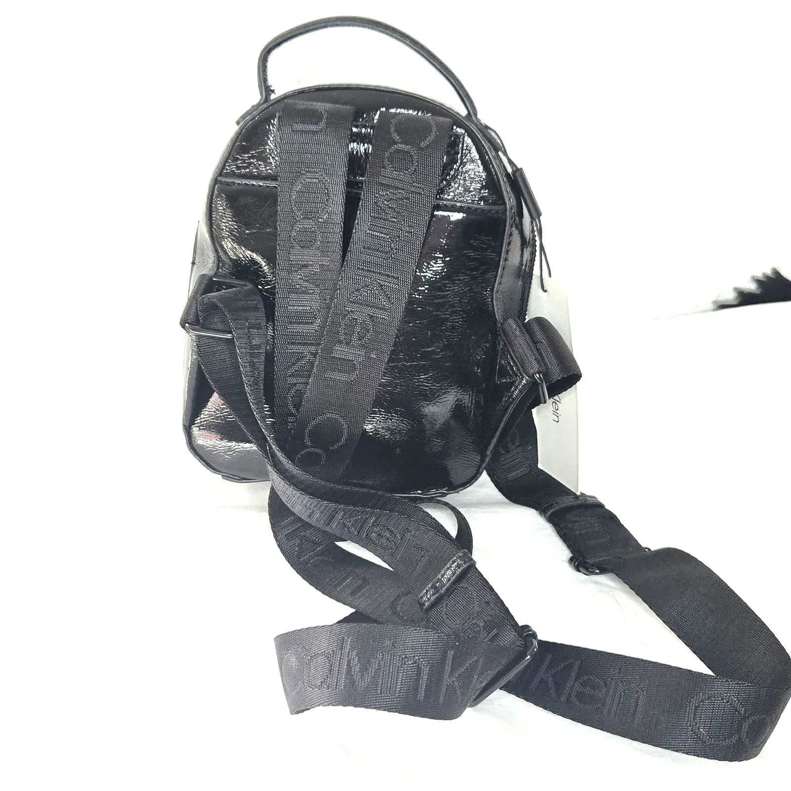 Calvin Klein Astatine Sherpa Mini Backpack in Black - Image 2