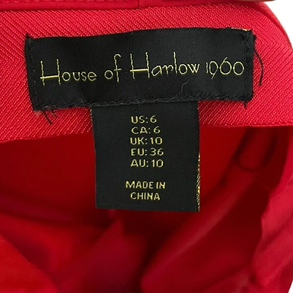 House of Harlow Revolve Wide Leg Red Pants Trousers Women’s Size 6 High Rise - Image 7