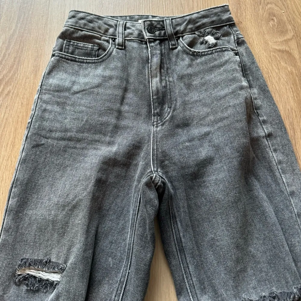 Pacsun Grey Distressed 90’s Boyfriend Denim Jeans - Image 2