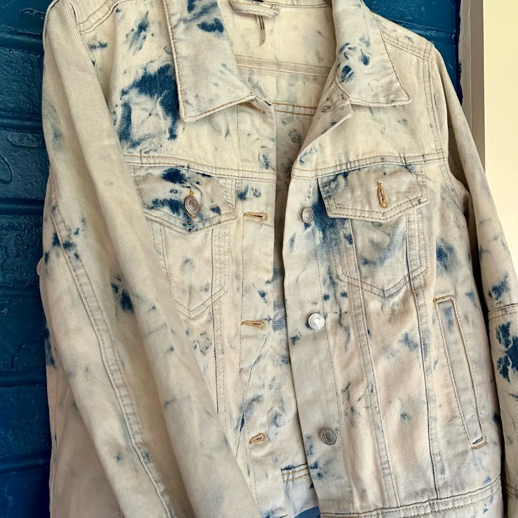 Free People Tye Dye Jean Jacket‎ - Image 4