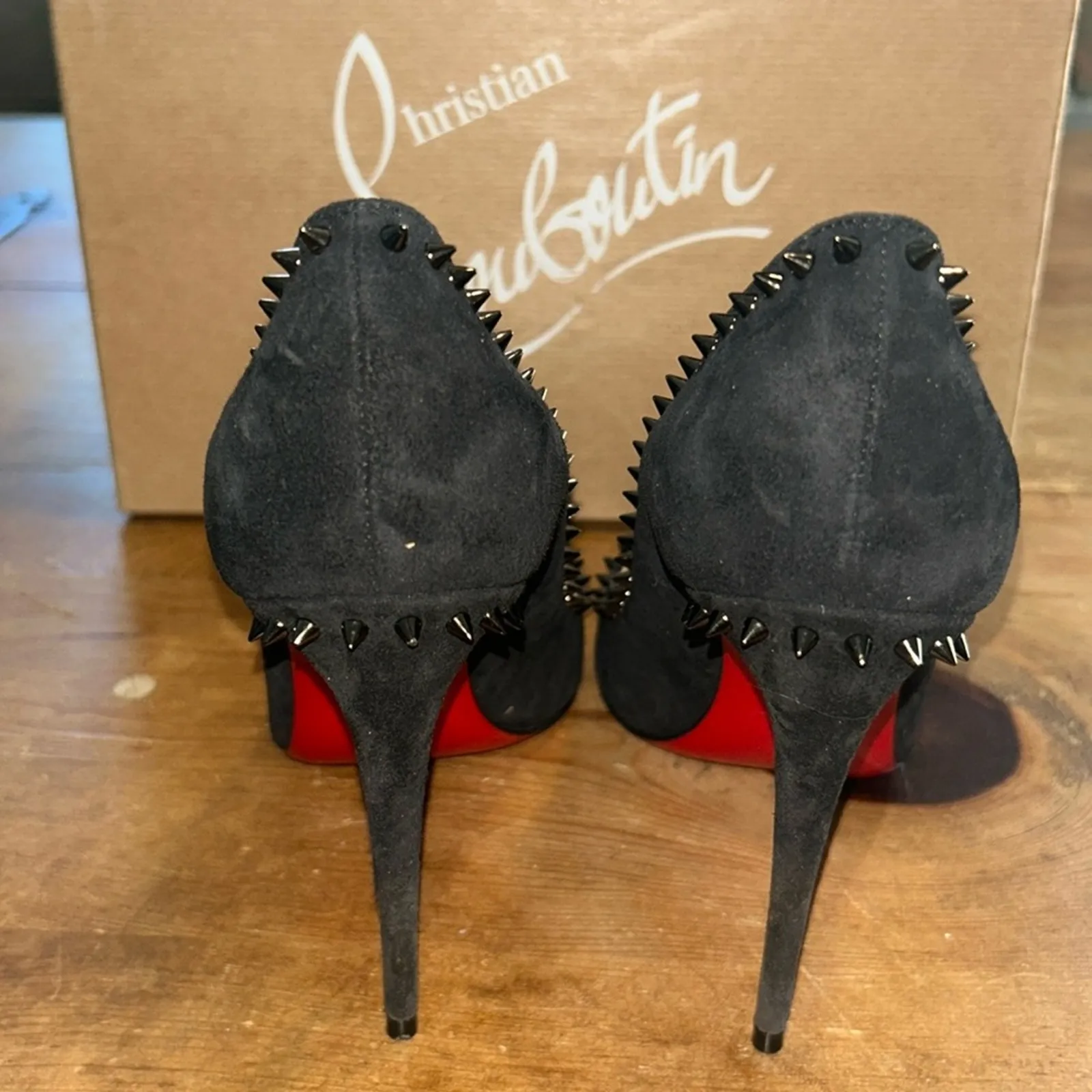 CHRISTIAN LOUBOUTIN Veau Velours Anjalina 100 Pumps size 37 - Image 7