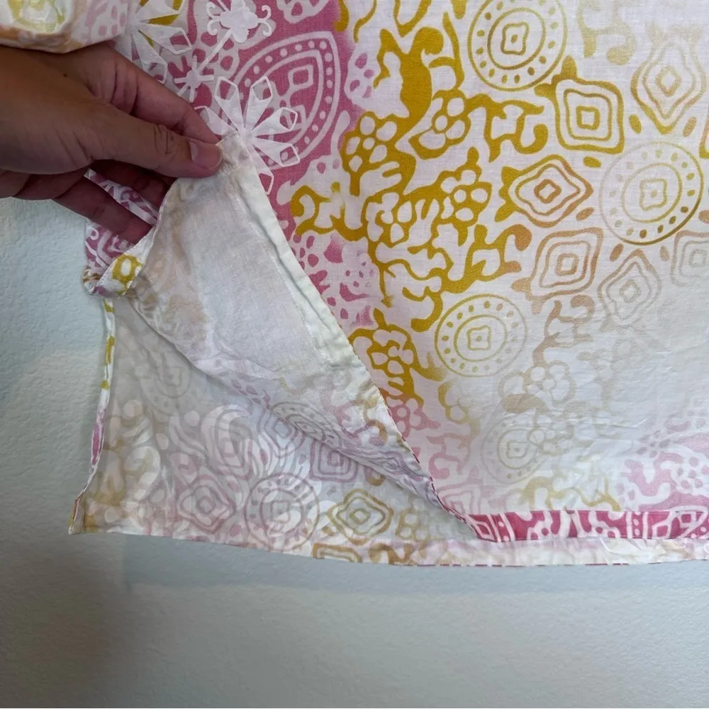 Split Neck/V-Neck Embroidered Multicolor Tunic/Blouse Size Medium - Image 6