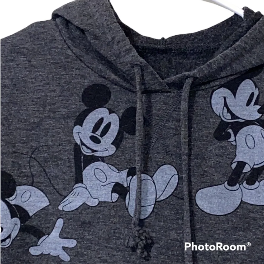 Disney XS grey black Mickey Mouse pullover hoodie - Image 2