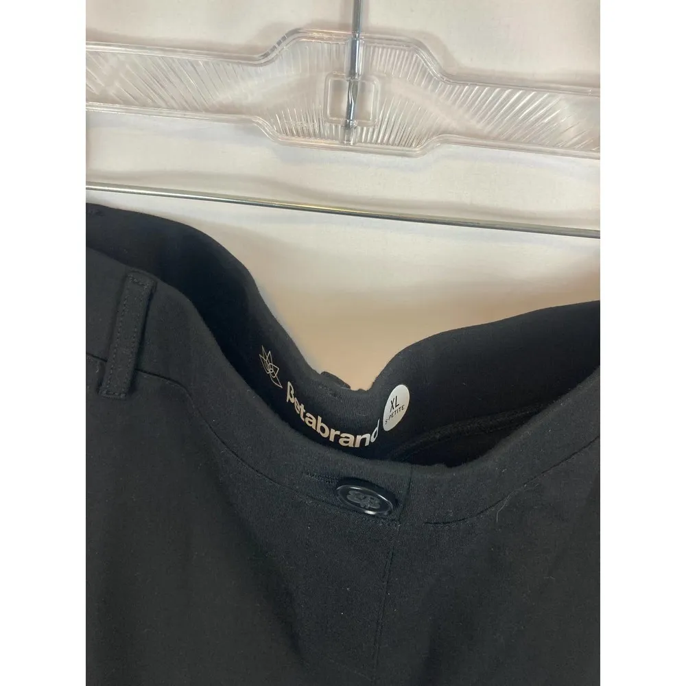 BETABRAND Straight Black Classic Dress Pant Yoga Pants W0076-BK Size XLPetite - Image 4