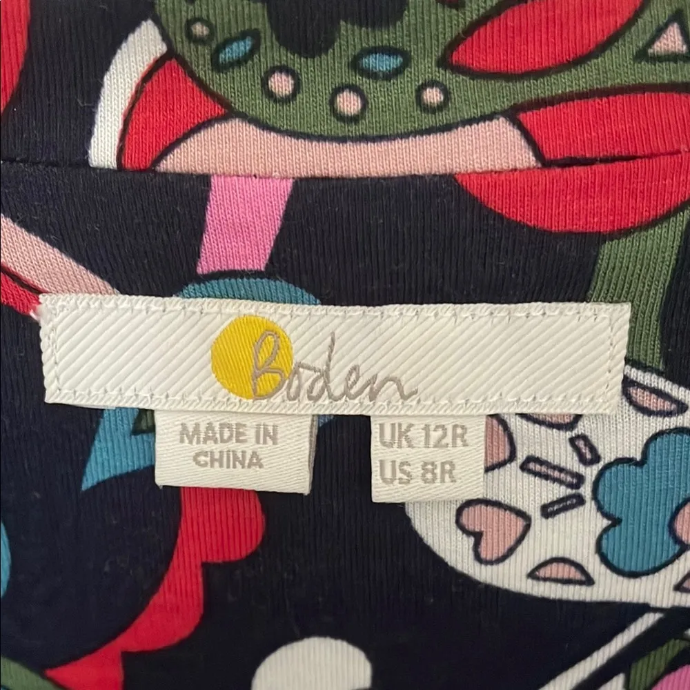 Boden Paisley Model Button Front Shirt 8 White - Image 4