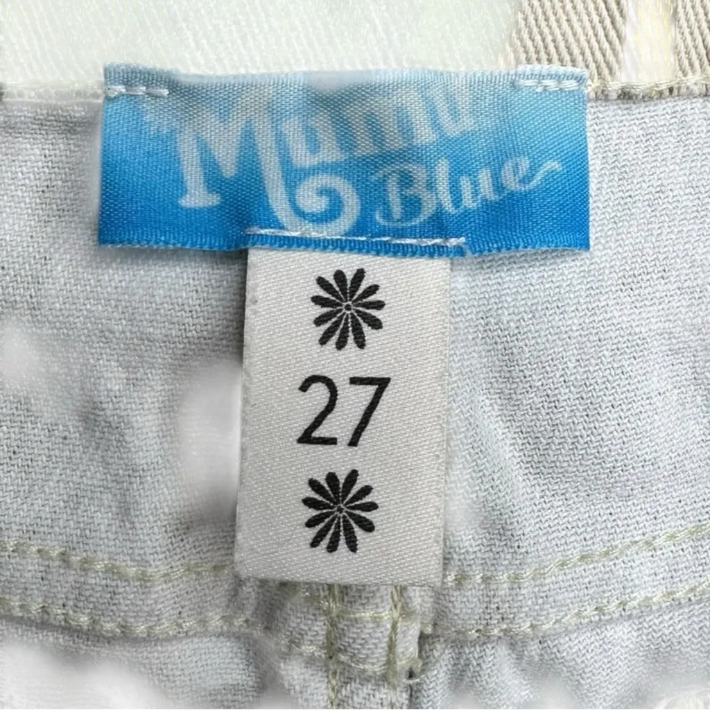 Mumu Blue Green Leaf Print Cropped Jean Size 27 - Image 5