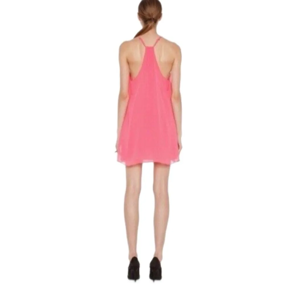 Alice + Olivia Women’s Peggy Silk Mini Dress Pink Sz S - Image 4