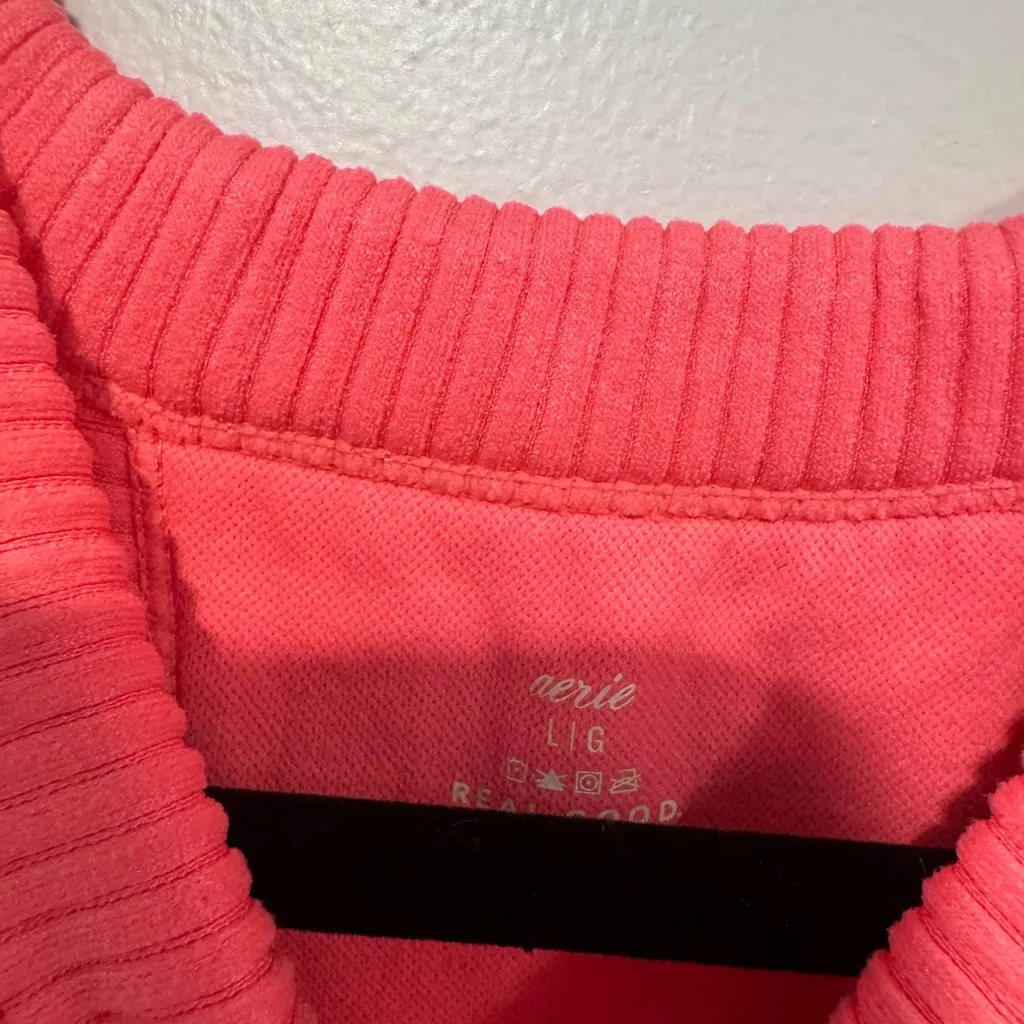 Pink ribbed high neck aerie bra‎ tank - Image 2