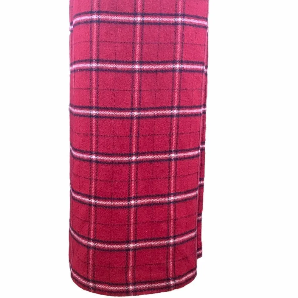 Vintage Nine and Company red plaid wool  skirt - Image 3