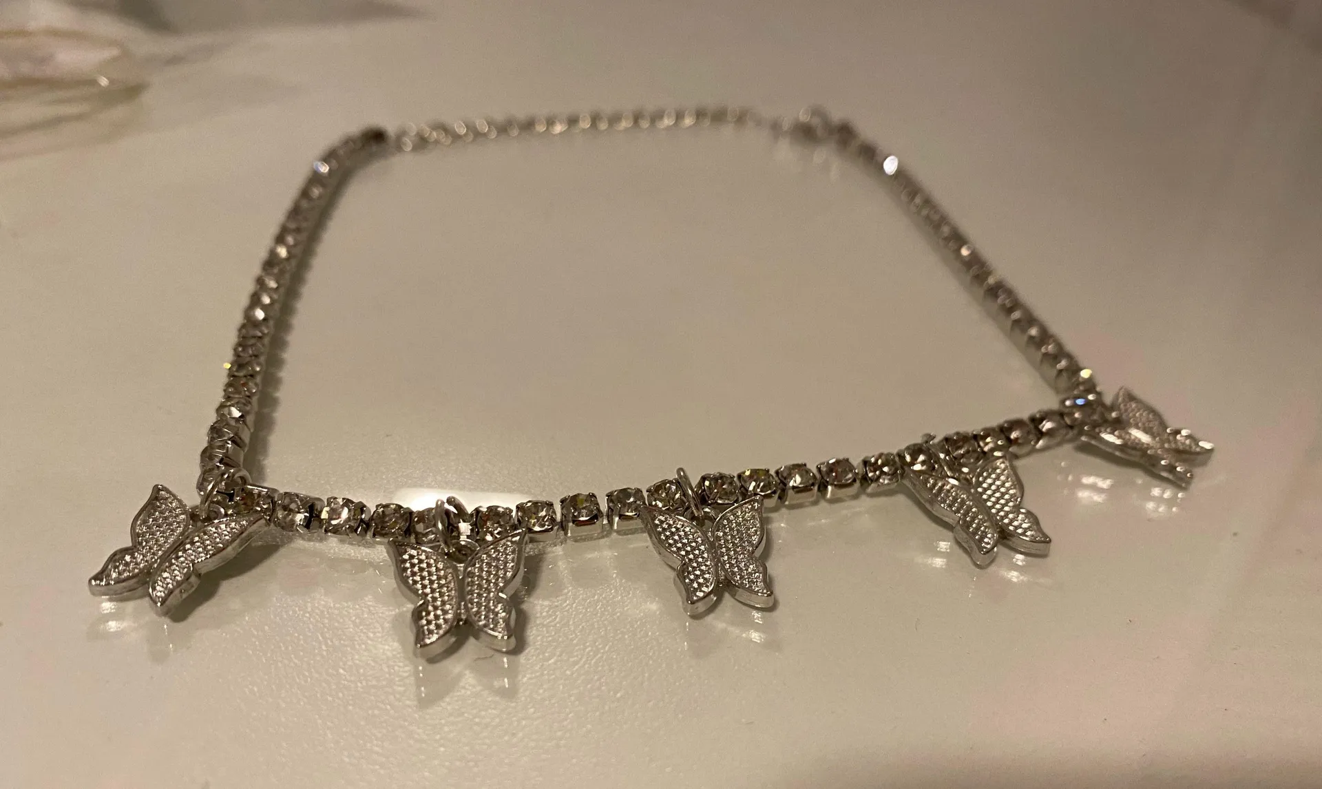 Boutique Silver butterfly necklace - Image 3