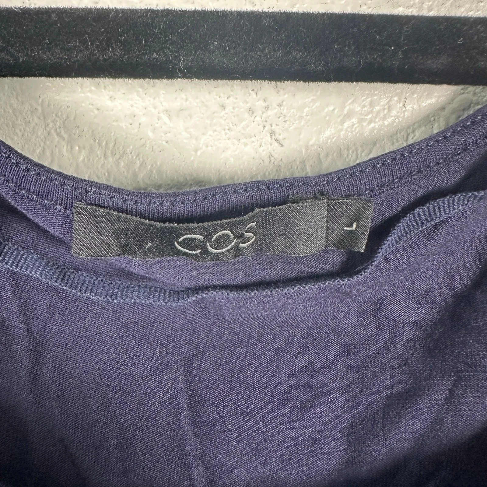 COS Navy Blue Flowy Sleeveless Pocket Tee Blouse Size Large - Image 5