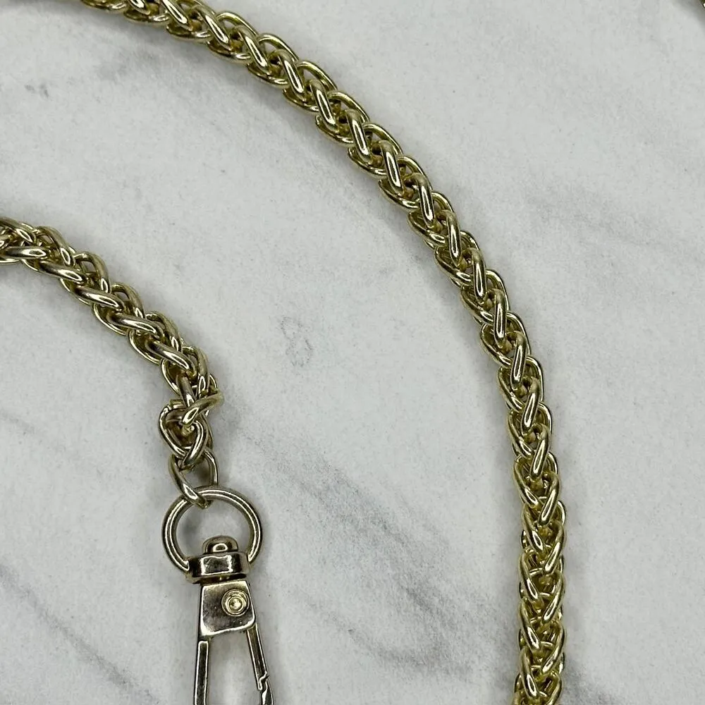 Gold Tone Barrel Chain Link Purse Strap Replacement Handbag Shoulder ✨ - Image 8