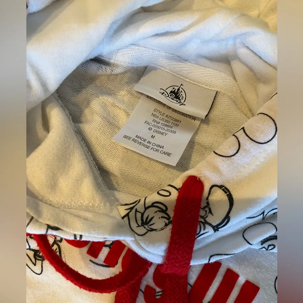 Disney Juniors Mickey Mouse Hoodie - White & Red - Image 5